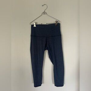 Lululemon Cropped Wunder Under Navy Blue Size 4